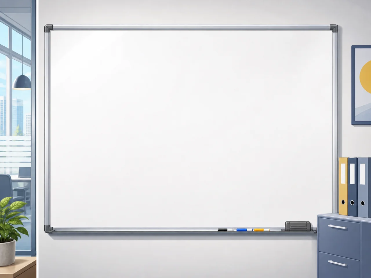 An office whiteboard environment used for a difficult hangman-style cancellation review
